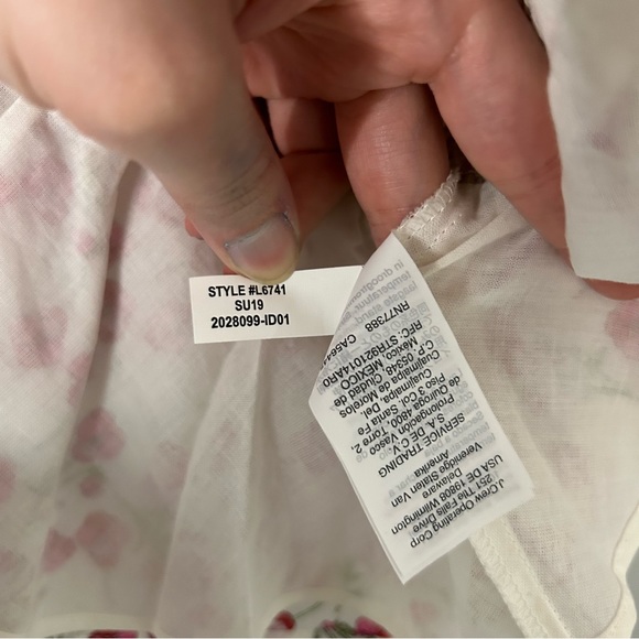 J. Crew Liberty Rose Floral Smocked Ruffle Tank Top - Picture 6 of 6